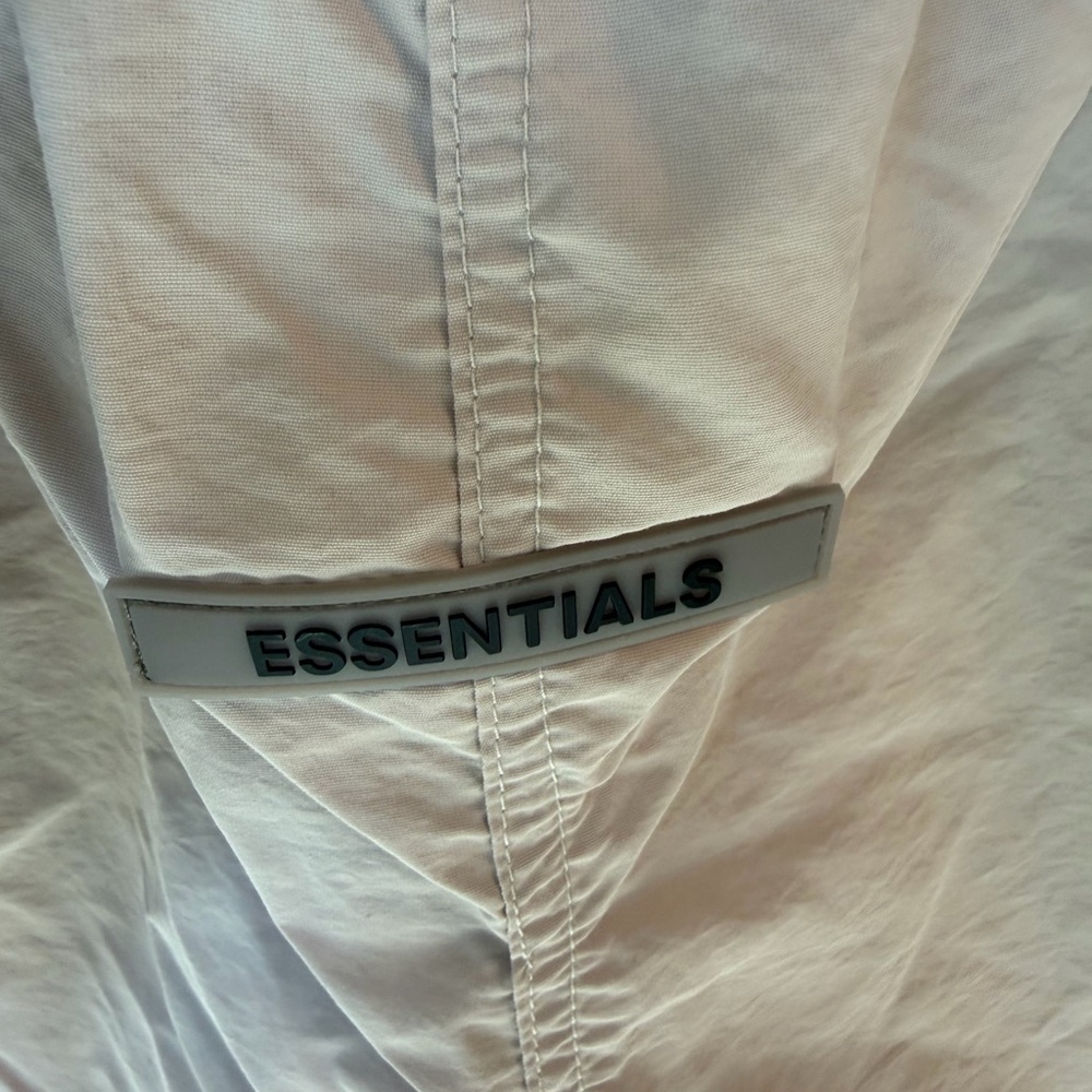 Essentials Cream Nylon Medium Drawstring Shorts - image 4
